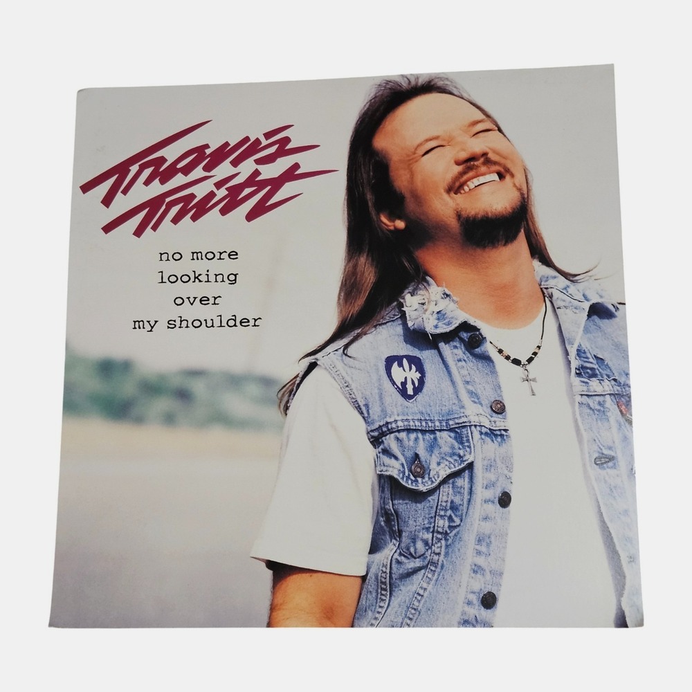 Travis Tritt No More Looking Over My Shoulder 12x12 Double Sided Promo Flat 1998